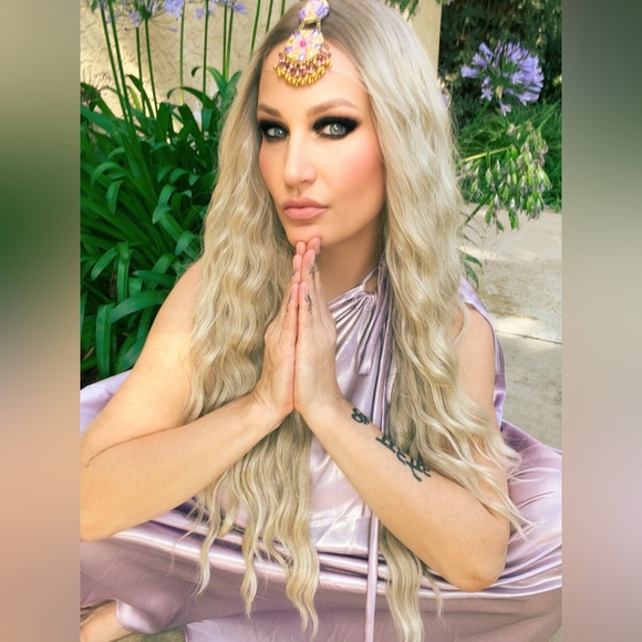 Gorgeous Purple 3pc Maangtika Set!! Indian. boutique Jaipur - Picture 3 of 4